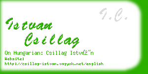 istvan csillag business card